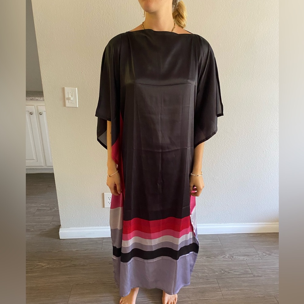 Black and Multicolor Striped Dress